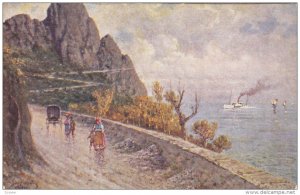 CAPRI, Italy, PU-1928; Strada Verso Anacapri