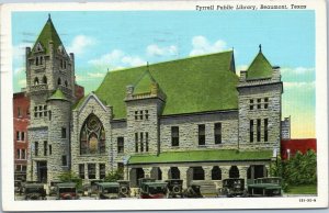 postcard Beaumont, Texas - Tyrrell Public Library