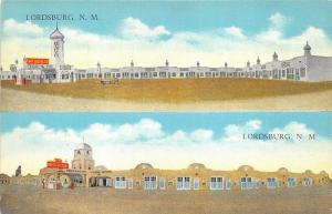 Lordsburg New Mexico 1940s Linen Postcard Camp Hidalgo & Hidalgo Court Motel