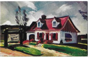 A Typical French Canadian Home Near Quebec A Rousseau