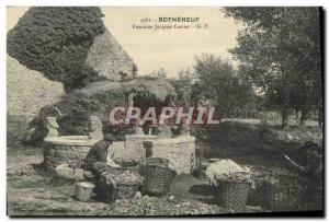 Old Postcard Rotheneuf Fontaine Jacques Cartier TOP