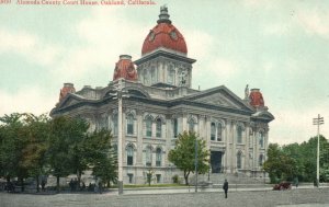 Vintage Postcard 1910's Alameda County Court House Oakland California CA