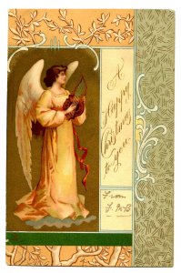 Greeting - Christmas, Angel (Tuck Series 1747, Possible Clapsaddle)