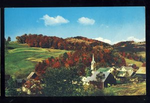 East Corinth, Vermont/VT Postcard, Scenic View Of Peaceful Village