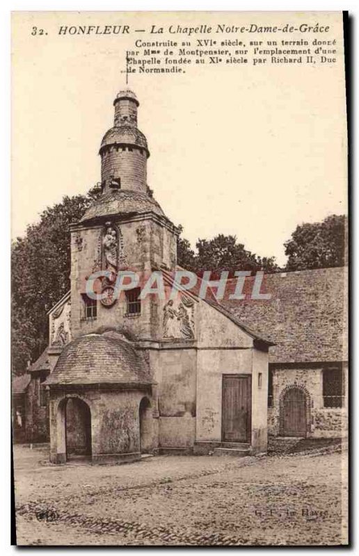 Old Postcard Honfleur La Chapelle Notre Dame de Grace