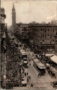 Vtg 1910s Sixteenth Street D & F Tower Denver Colorado CO Postcard