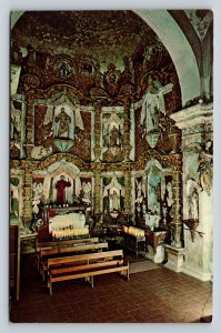 Inside Chapel of the Suffering Savior TUCSON Arizona VTG Postcard 0745