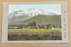 1912 USED .01 POSTCARD - MT. SHASTA FROM SISSON, CAL. 