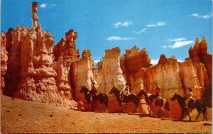 Horseback Riders Bryce Canyon National Park Utah UT Postcard VTG WOB Note  