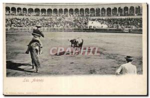 Old Postcard Bullfight Les Arenes