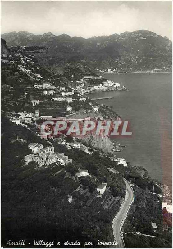 Modern Postcard Amalfi Villaggi e strada per Sorrento