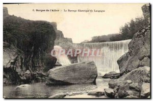 Old Postcard Electricite Gorges of & # 39Allier the electric dam Langogne