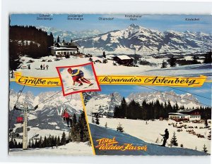 Postcard Grüße vom Skiparadies Astenberg Austria