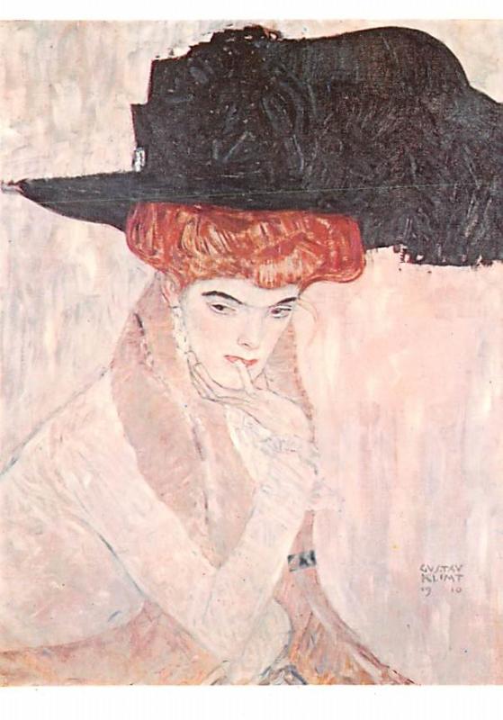 Gustav Klimt - Dame mit Schwarzem Federhut