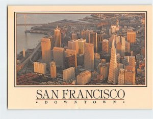 Postcard Aerial View of the Financial District San Francisco California USA