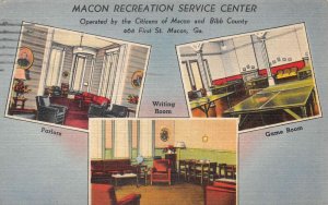 Macon Georgia Macon Recreation Service Center Vintage Postcard AA57611