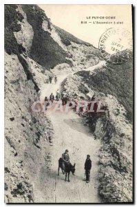 Old Postcard Puy de Dome Ascension walk