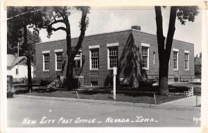 B10/ Nevada Iowa Ia Real Photo RPPC Postcard c40s New City Post Office