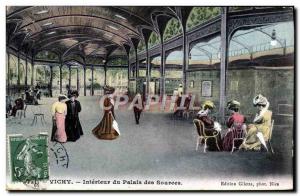 Postcard Old Cures Vichy Interior palace Sources