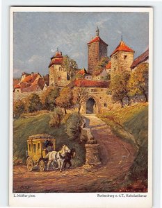 Postcard Kobolzellertor, Rothenburg ob der Tauber, Germany