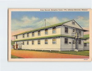 Postcard Army Barrack, Reception Center, Jefferson Barracks, St. Louis, Missouri