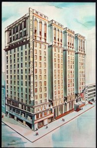 NY NEW YORK CITY Times Square Motor Hotel 43rd Street West of Broadway - Chrome