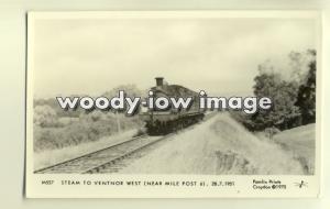 pp1725 - Isle of Wight Steam Train to Ventnor West in 1951 - Pamlin postcard