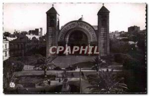 Old Postcard Algeria ORAN - The Cathedral and Jeanne d'Arc Statue