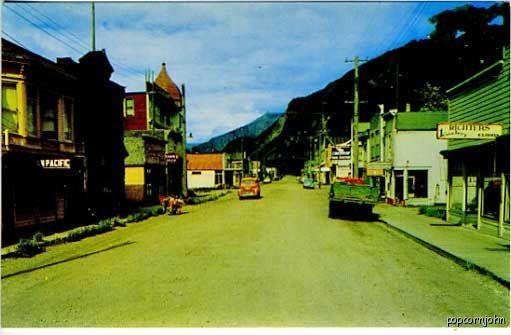 Skagway AK Street View Old Cars Postcard