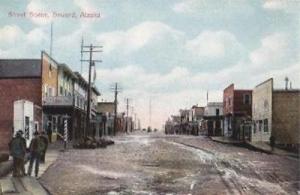 SEWARD, ALASKA Street Scene Postcard