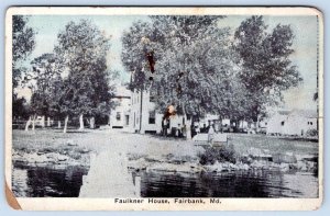 1920's FAIRBANK MARYLAND FAULKNER HOUSE UNUSED POSTCARD SEE PICS FOR CONDITION