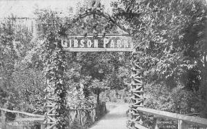 Great Falls Montana Gibson Park Entrance Antique Postcard K56775