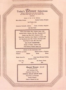 1952 HOTEL VANCOUVER VANCOUVER B.C. CANADA LUNCHEON MENU AUG 23 1952 Z2780