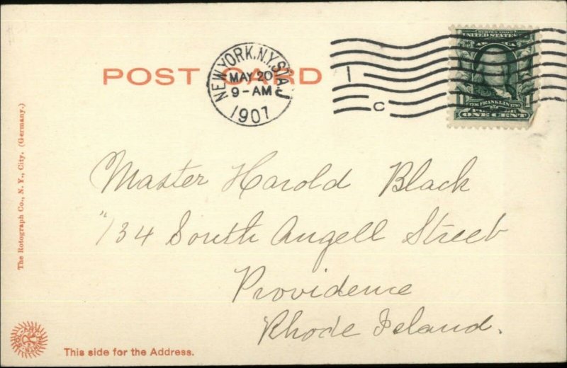 New York City Fire Fighting FDNY Rotograph G128b c1905 Postcard