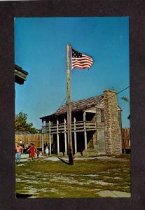 MO Fort Osage Sibley Missouri Postcard Old US Flag Carte Postale