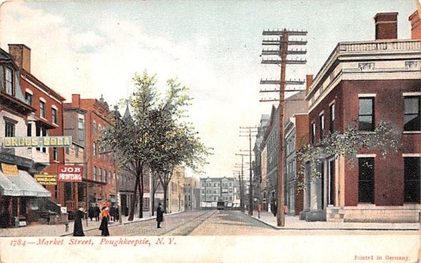 Market Street Poughkeepsie, New York Postcard