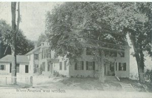 Andover Massachusetts House Where America Was Written B&W Postcard Unused