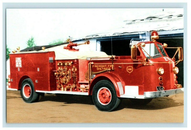 Fire Station Engine #182 Fremont, CA. Vintage Postcard P87