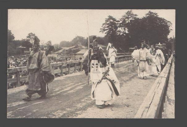 086132 JAPAN FESTIVAL in KYOTO SAMURAI Vintage real photo PC