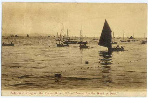 UND/B Salmon Fishing on the Fraser River BC 1907