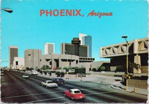 Phoenix AZ Arizona Civic Plaza Convention Center Hyatt Regency 1980 Postcard D55