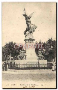 Old Postcard Vichy The Statue Of The Republic