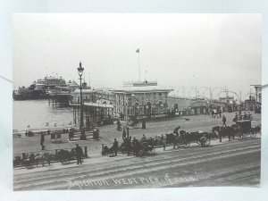 Victorian Sussex The West Pier Brighton Vintage Postcard