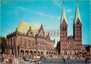 Modern Postcard Bremen Rathaus und Dom