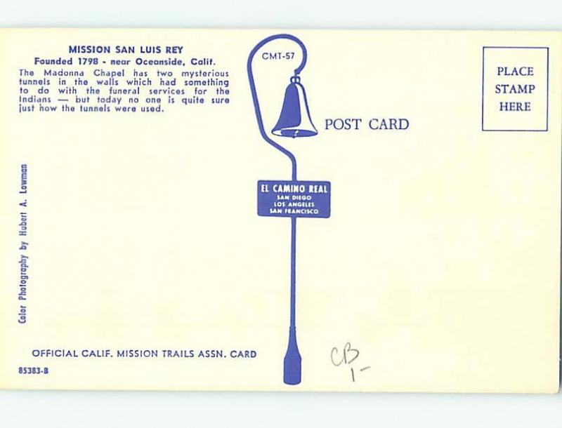 Unused Pre-1980 MISSION INTERIOR Oceanside California CA hn0840