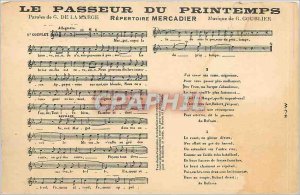 Old Postcard The Giver Spring Repertory Mercadiers G Goublier Music