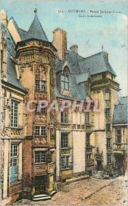 Old Postcard Bourges Palais Jacques Coeur Inner Court