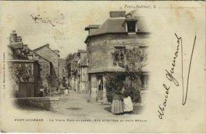 CPA PONT-AUDEMER Vieux Pont-Audemer - Rue et Riviere du Petit Moulin (1149135)