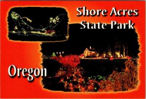2~4X6 Postcards Coos Bay, OR Oregon SHORE ACRES STATE PARK Christmas Decorations