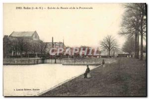 Old Postcard Redon Entree Basin and Promeande